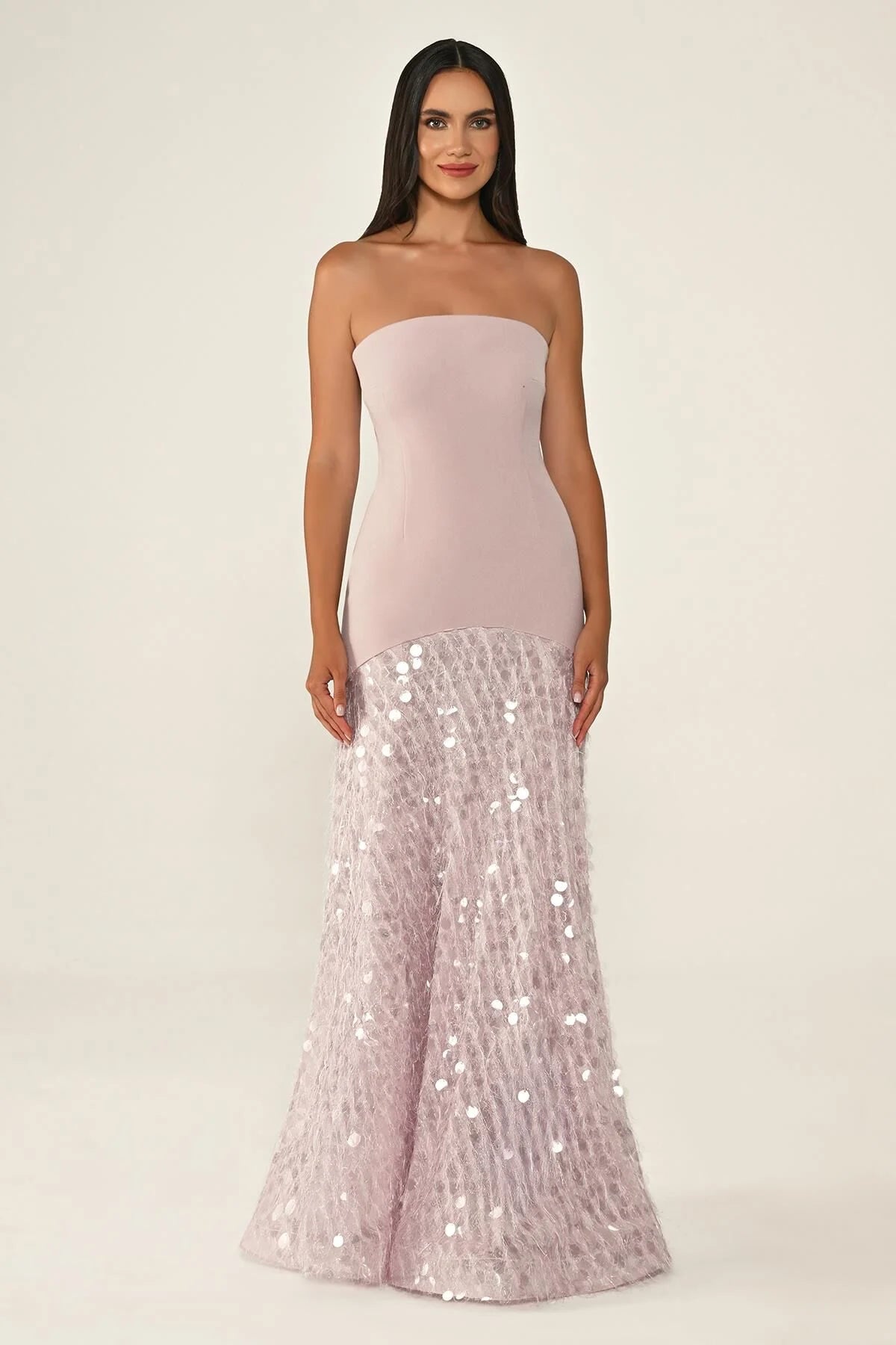 Shawl Sleeve Dress- Maxi - Multicolor