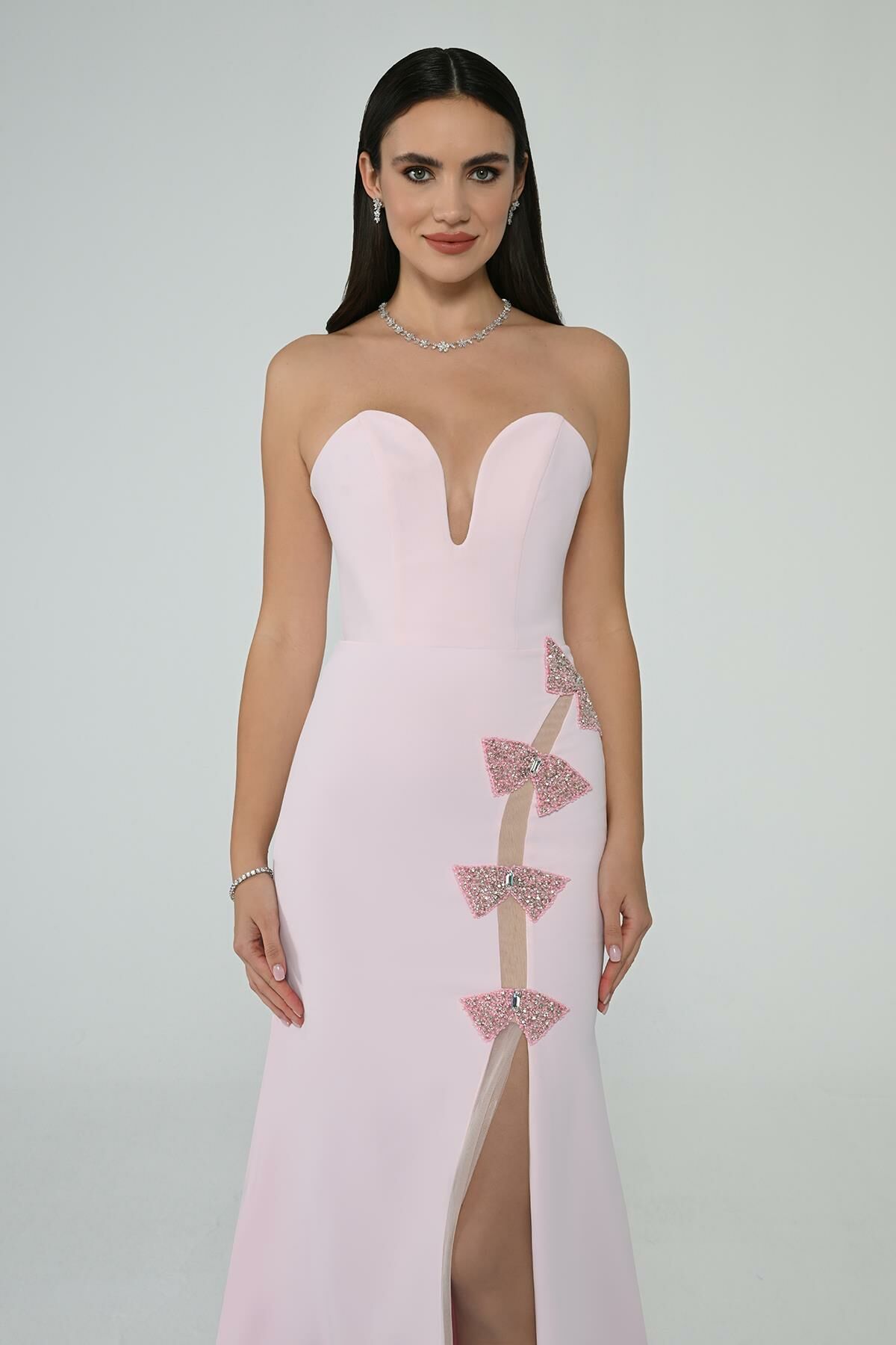 Strapless Sweetheart Maxi Dress - Multicolor