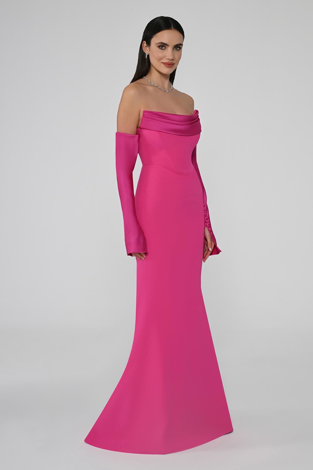 Sofia Crepe Evening Dress - Maxi - Multicolor