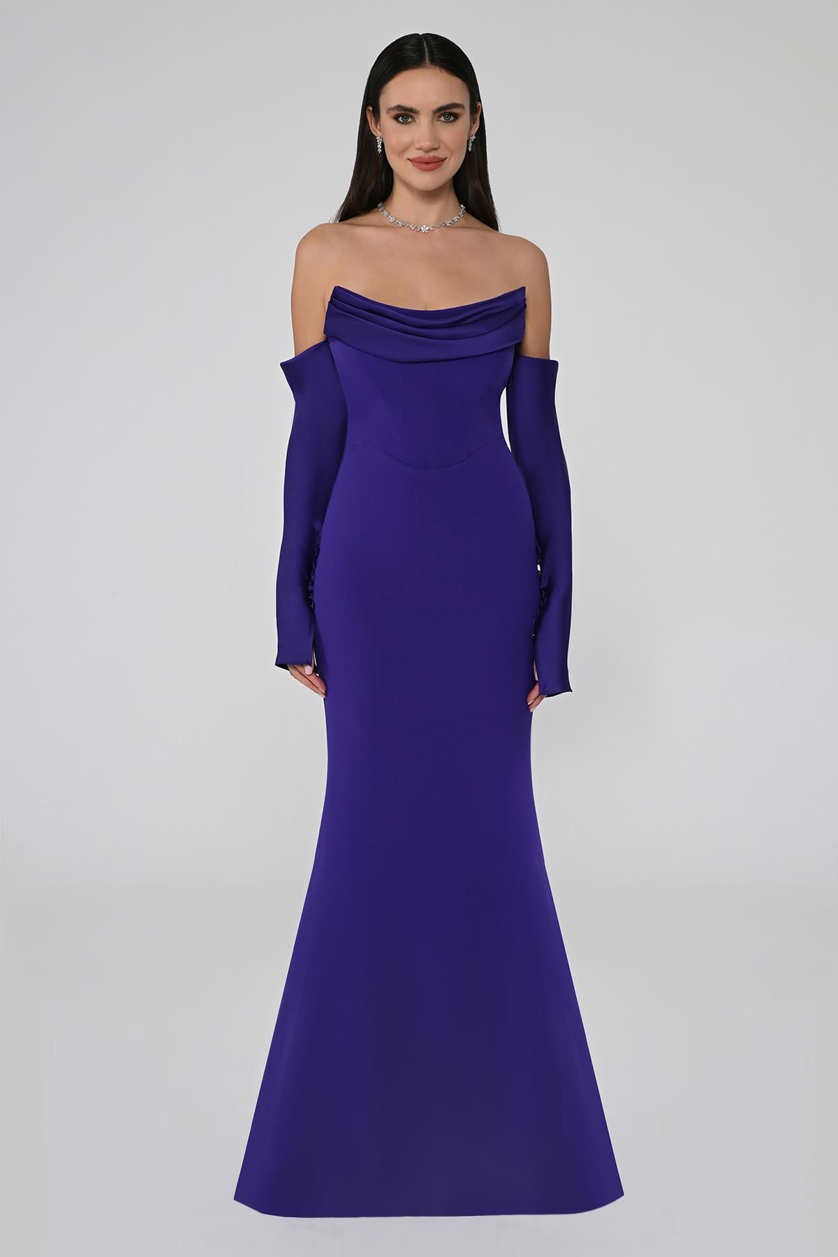 Sofia Crepe Evening Dress - Maxi - Multicolor