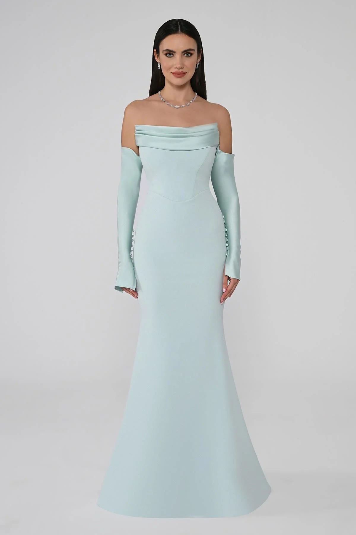 Sofia Crepe Evening Dress - Maxi - Multicolor