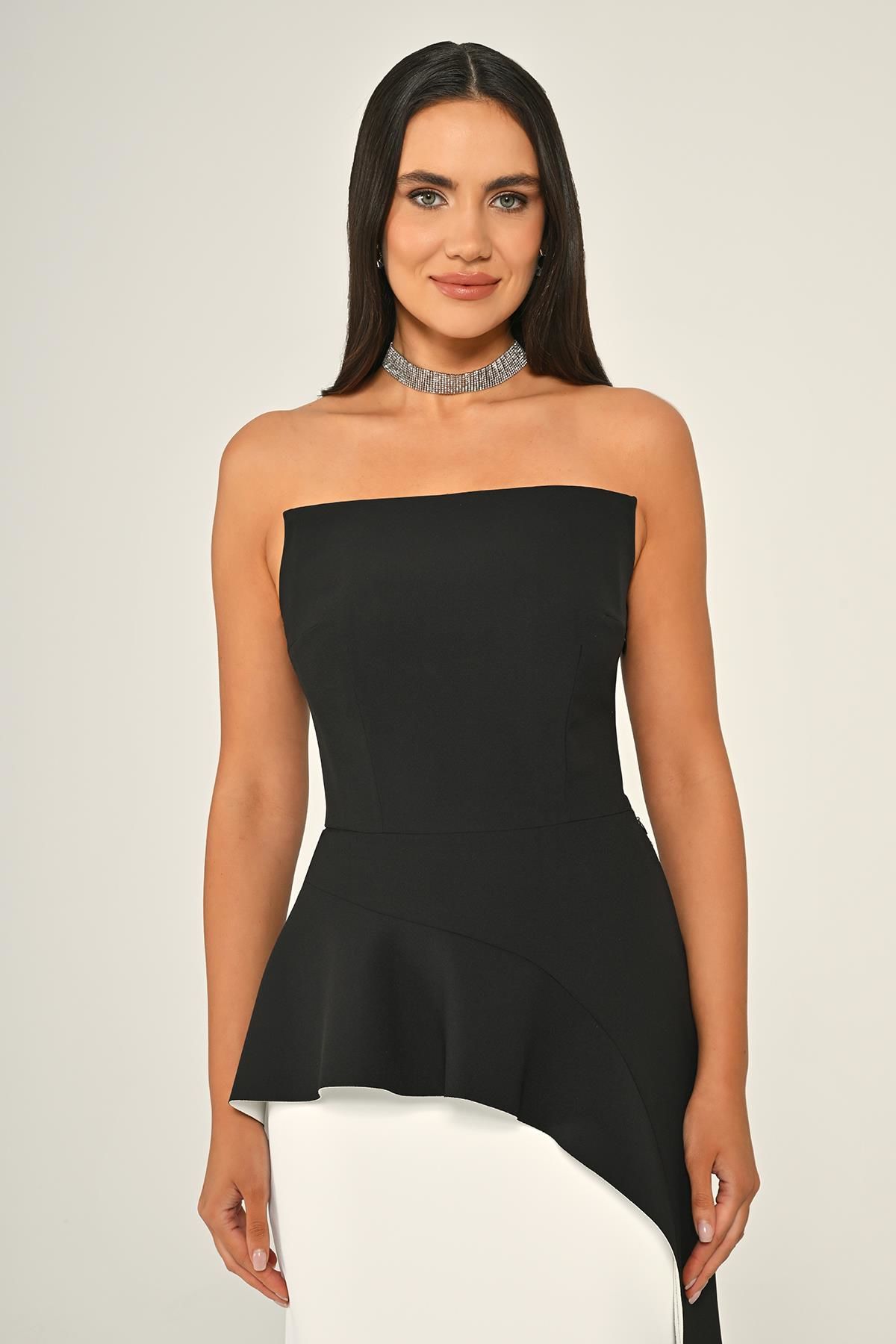 Lady Di Dress - Maxi - Black & White