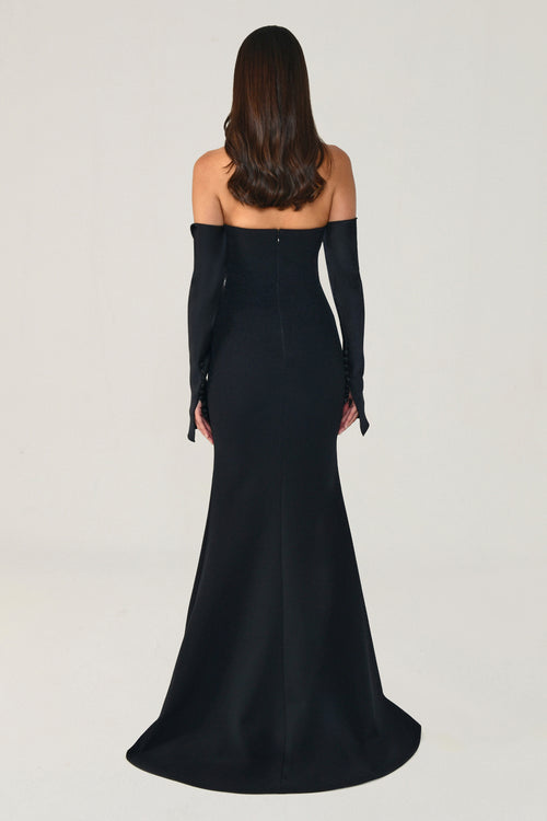 Sofia Crepe Evening Dress - Maxi - Multicolor