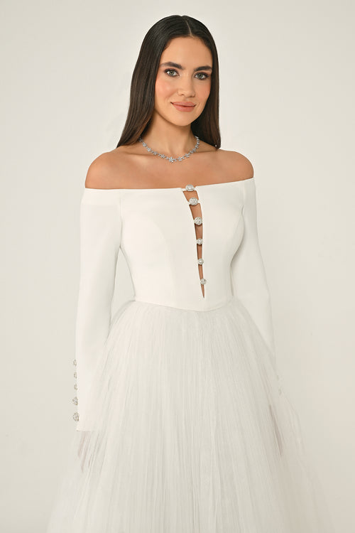 Jalila Dress - Midi - B & W