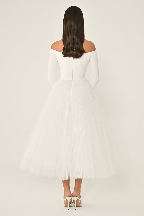 Jalila Dress - Midi - B & W