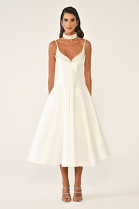 Camille Dress - Midi - Black & White