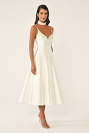 Camille Dress - Midi - Black & White