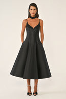 Camille Dress - Midi - Black & White
