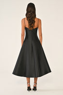 Camille Dress - Midi - Black & White