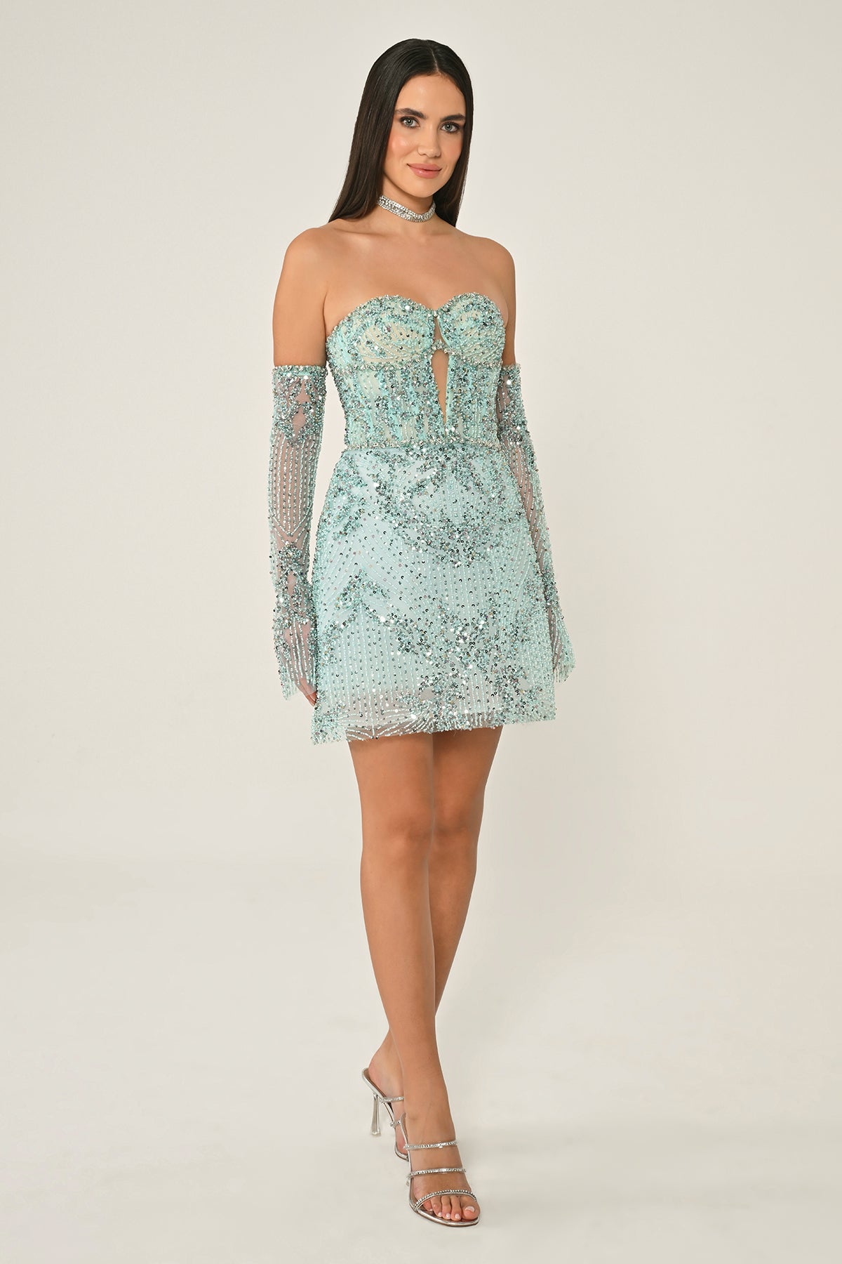 Embriodered Dress - Mini - Multi Color