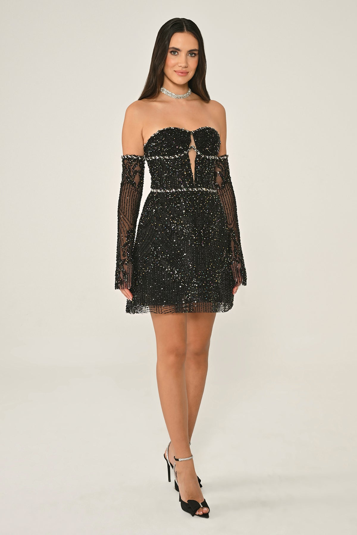 Embriodered Dress - Mini - Multi Color