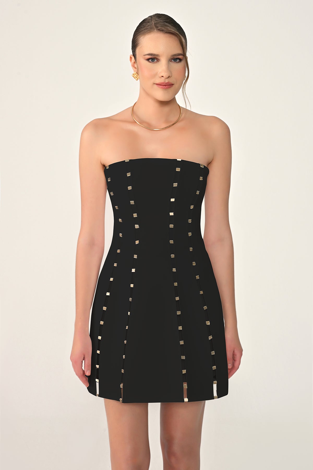 Aveline Dress - Mini - B & W