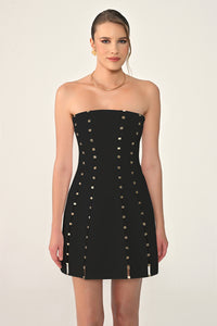 Aveline Dress - Mini - B & W