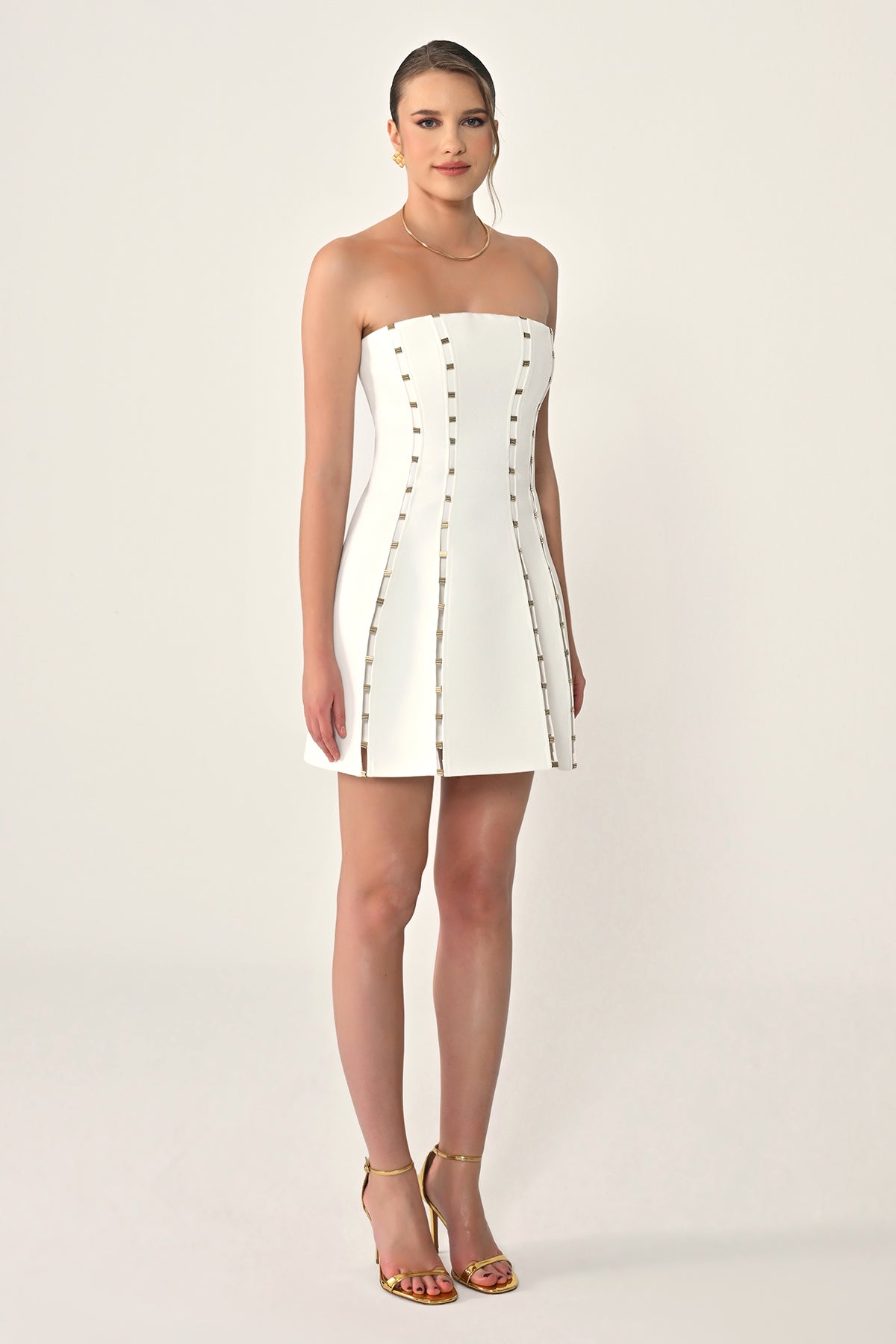 Aveline Dress - Mini - B & W