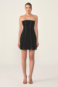 Aveline Dress - Mini - B & W