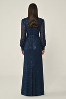 Mirage Collar Dress - Maxi - Multi Color