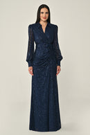 Mirage Collar Dress - Maxi - Multi Color