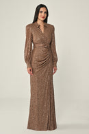 Mirage Collar Dress - Maxi - Multi Color