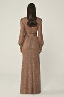 Mirage Collar Dress - Maxi - Multi Color