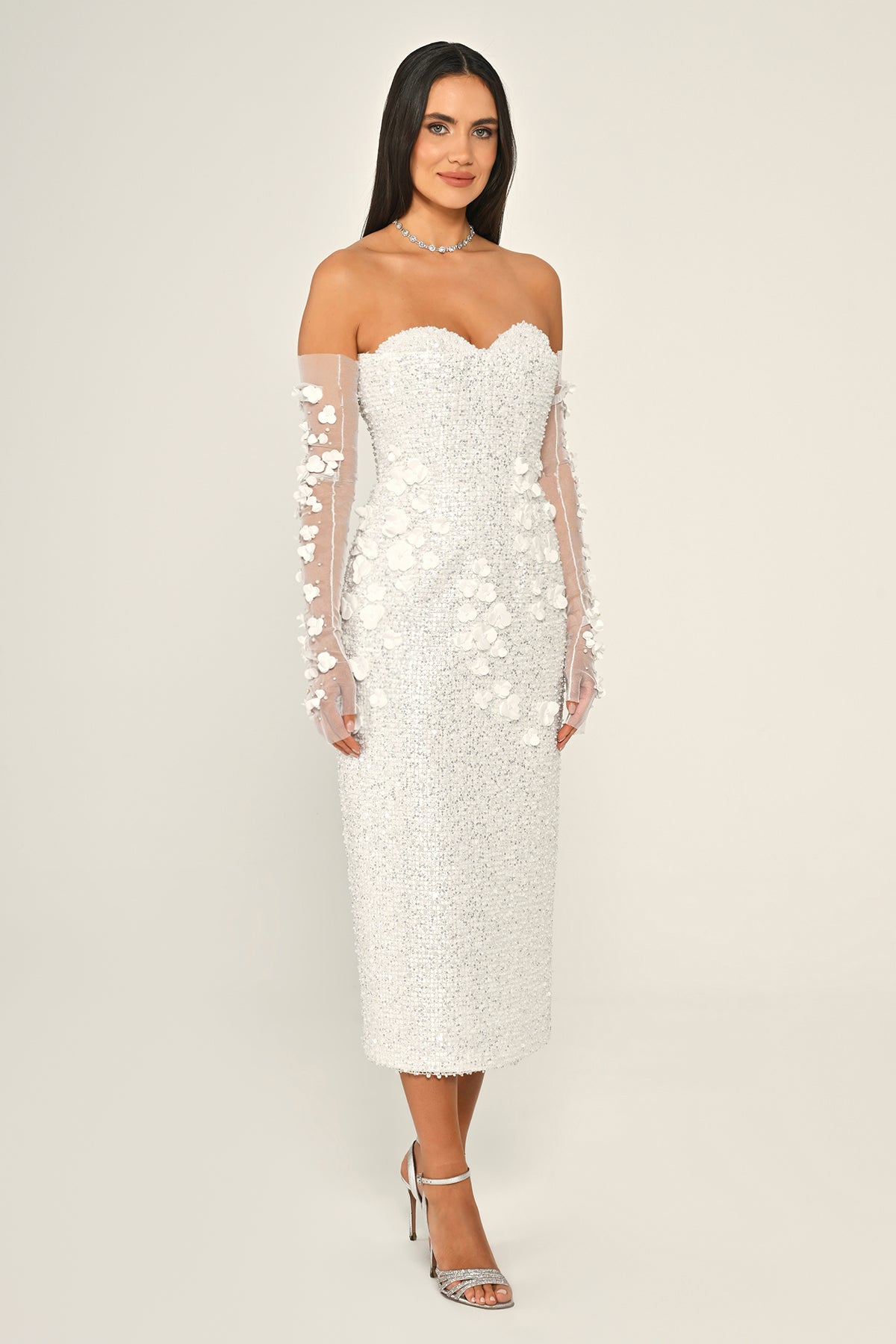The Bride Dress - Midi - White