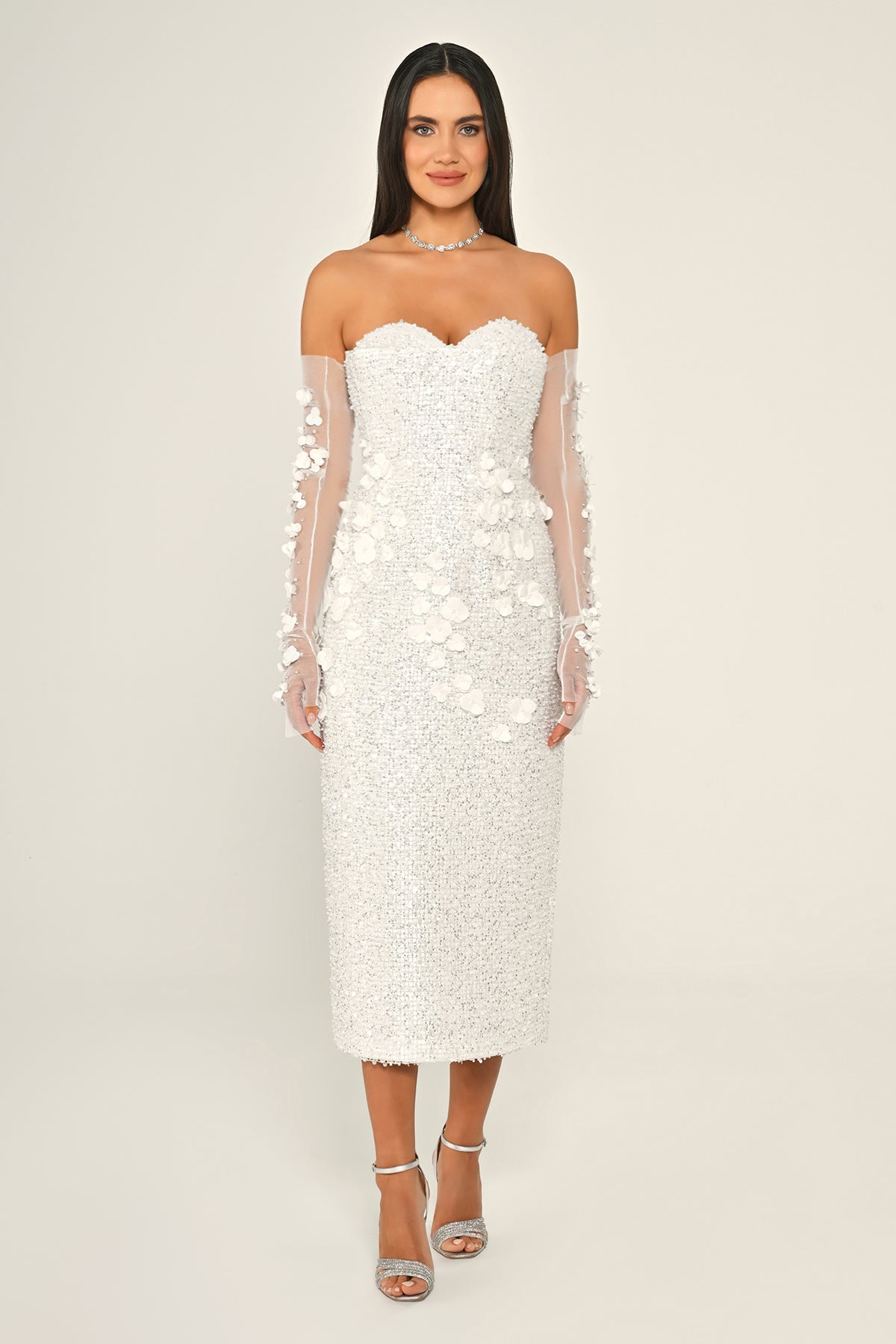 The Bride Dress - Midi - White