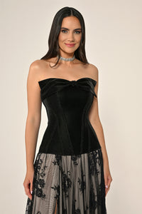 Latex Dress - Maxi - Black & Beige