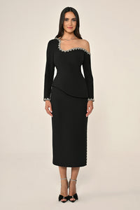 Plus Size Joelle Dress - Midi - Black