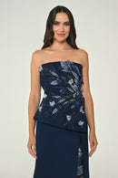 Plus Size - Shimmer Dress  - Maxi - Multcolor