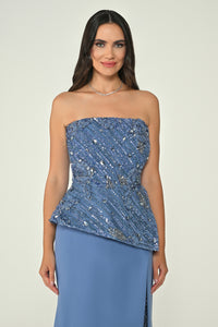 Plus Size - Shimmer Dress  - Maxi - Multcolor