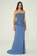 Plus Size - Shimmer Dress  - Maxi - Multcolor