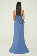 Plus Size - Shimmer Dress  - Maxi - Multcolor