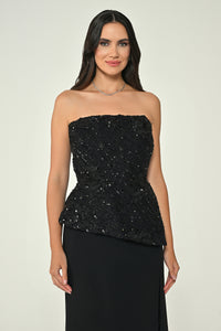 Plus Size - Shimmer Dress  - Maxi - Multcolor