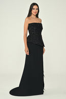 Plus Size - Shimmer Dress  - Maxi - Multcolor