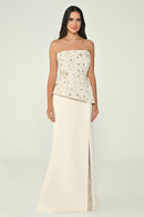 Plus Size - Shimmer Dress  - Maxi - Multcolor