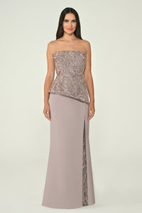 Plus Size - Shimmer Dress  - Maxi - Multcolor