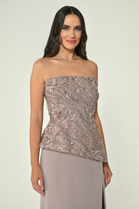 Plus Size - Shimmer Dress  - Maxi - Multcolor