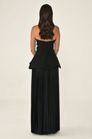 Valencia Dress - Maxi - Black & Beige