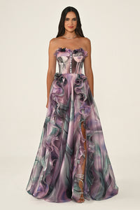 Marquis Dress - Maxi - Patterned Multicolor