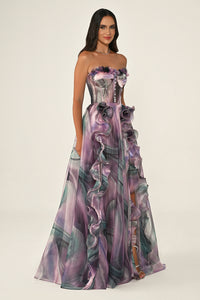 Marquis Dress - Maxi - Patterned Multicolor