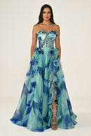 Marquis Dress - Maxi - Patterned Multicolor
