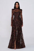 Midnight Illusion Dress - Maxi