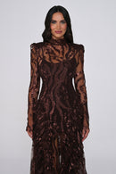 Midnight Illusion Dress - Maxi