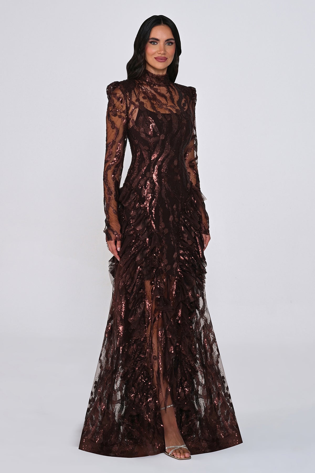 Midnight Illusion Dress - Maxi