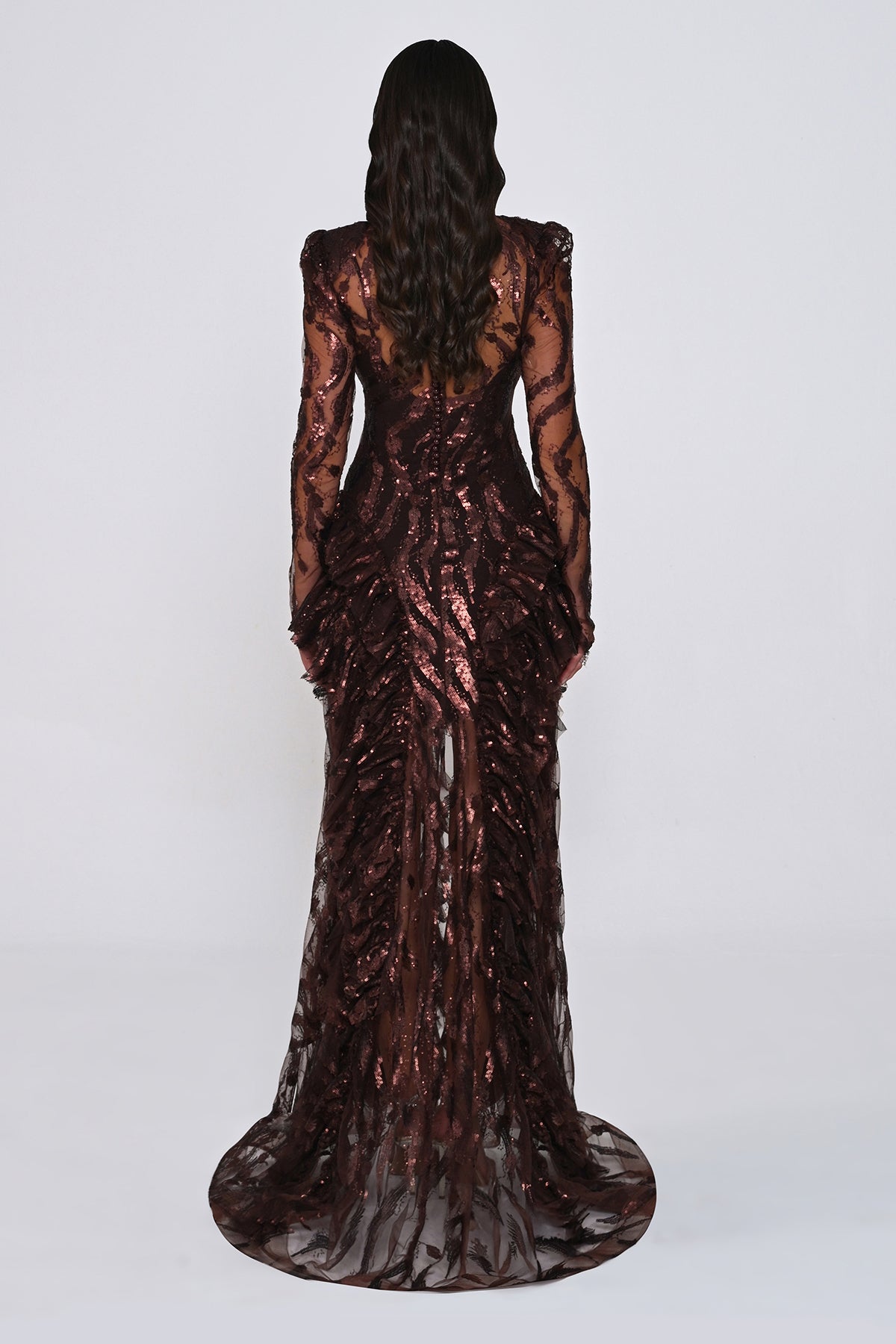 Midnight Illusion Dress - Maxi