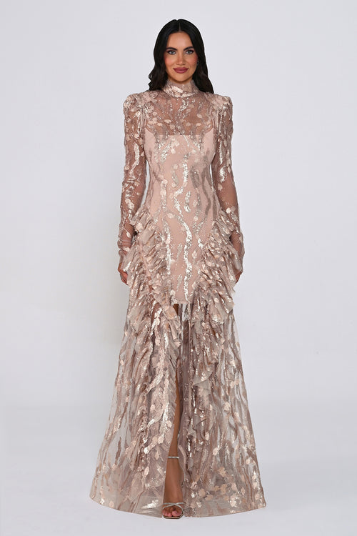 Midnight Illusion Dress - Maxi