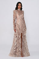 Midnight Illusion Dress - Maxi