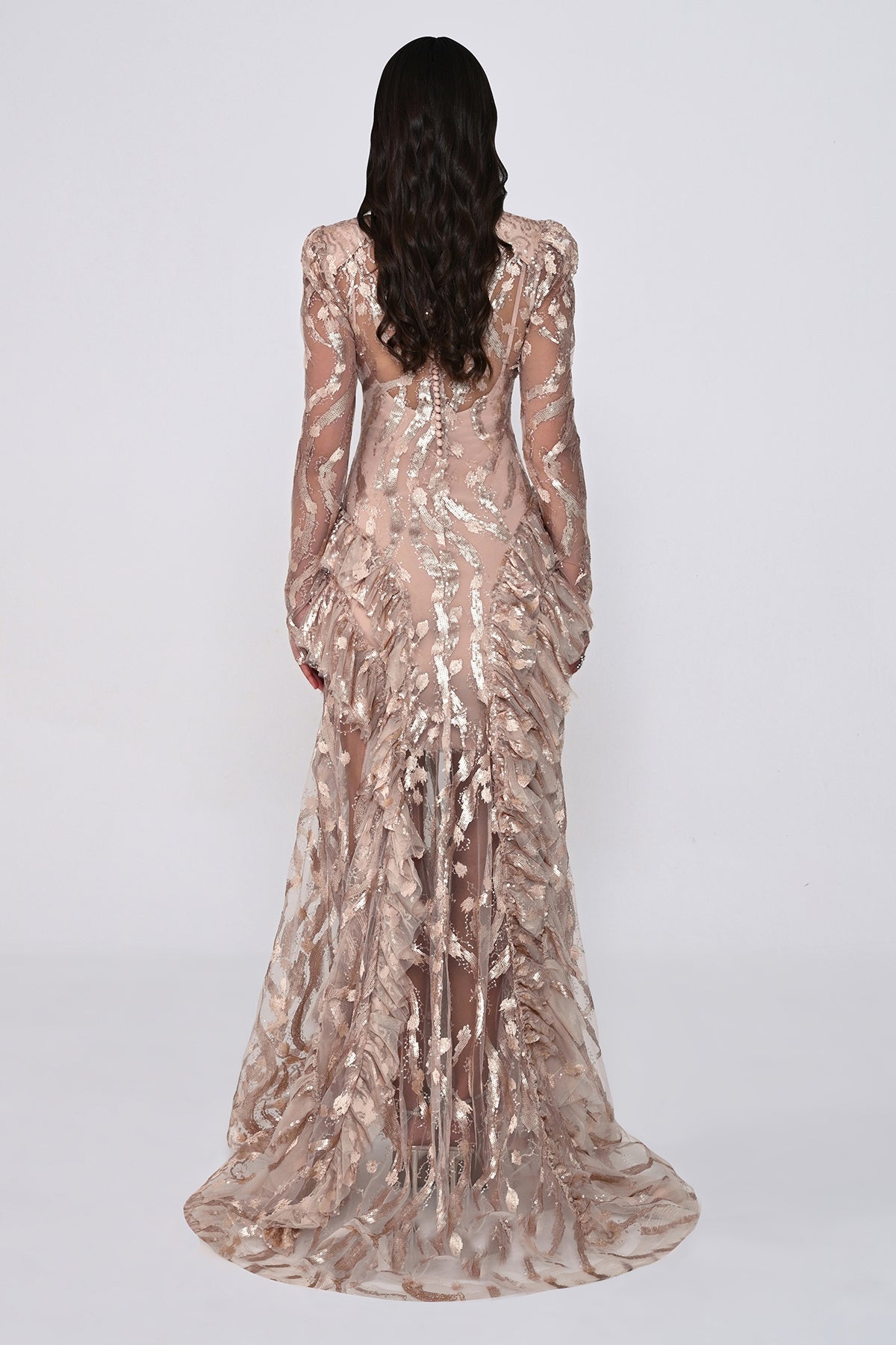 Midnight Illusion Dress - Maxi