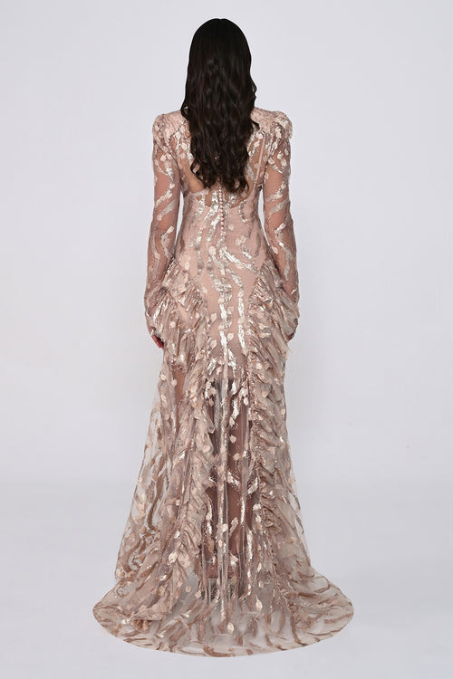 Midnight Illusion Dress - Maxi