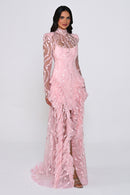 Midnight Illusion Dress - Maxi