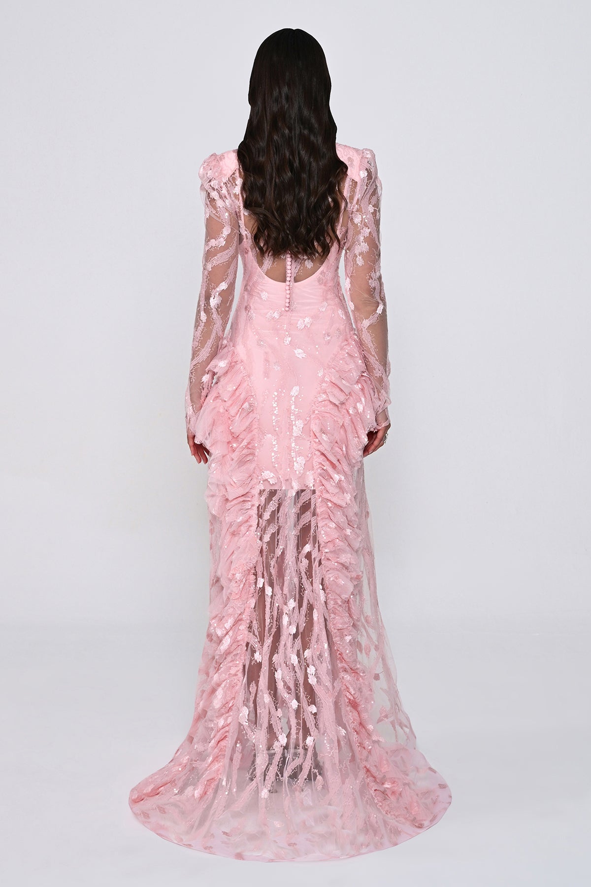 Midnight Illusion Dress - Maxi